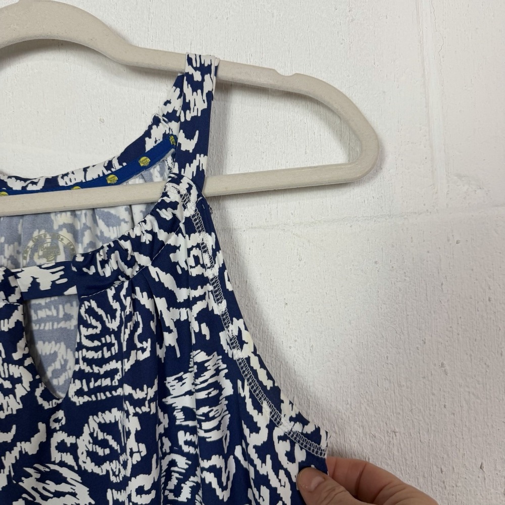 Banana Boat Blue Tropical Floral Beach Dress UPF 50 Swim Travel Island Coastal M - Picture 4 of 13
